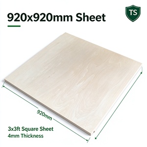 Plaques de contreplaqué de tilleul 4mm 920x920mm (3x3ft) pour découpe laser, travail du bois CNC et artisanat DIY - Product Image 1