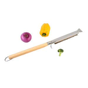 Brosse de nettoyage pour pierre à pizza de four à bois, en fibre de coco, avec long manche, outil de nettoyage et grattoir - Product Image 5