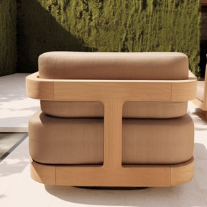 Juego de Sofás de Patio de Madera de Teca Sólida, Color Personalizado, Muebles de Hotel, Sofá de Jardín con Cojines, Venta al Por Mayor de Fábrica - Product Image 3