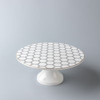 Assiettes rondes plates en céramique pour dîner, steak, viande, et assiettes à gâteau rondes en céramique avec lettres, pour restaurant, avec motifs peints