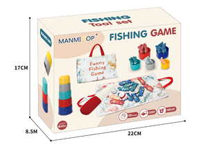Giocattoli Montessori in tessuto <span class=keywords><strong>gioco</strong></span> di pesca per bambini <span class=keywords><strong>con</strong></span> tazze impilabili numero conteggio colori di smistamento forma di apprendimento giocattoli - Product Image 6