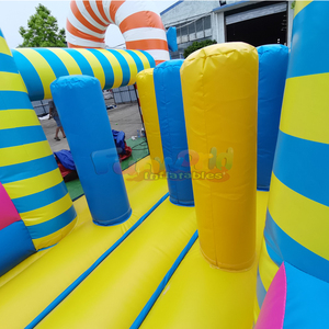 Parcours d'obstacles gonflable kids bounce house commercial <b>inflatable</b> candy land obstacle course - Product Image 6