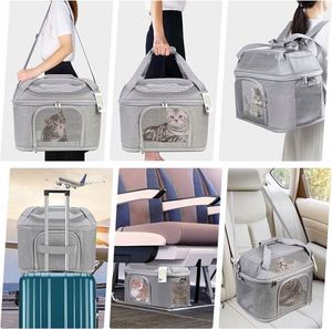 Free Sample <b>Cat</b> <b>Carrier</b> for 2 <b>Cats</b> <b>Soft</b> Side Pet <b>Carrier</b> for <b>Cat</b>, Small Dog, Collapsible Airline Approved <b>Cat</b> <b>Carrier</b> for Large - Product Image 4