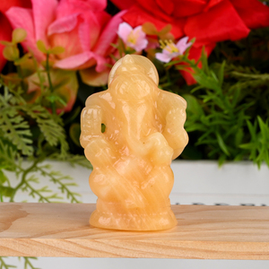 รูปปั้นพระพิฆเนศแกะสลักจากคริสตัลสำหรับตกแต่งบ้าน ขายส่ง - Product Image 3