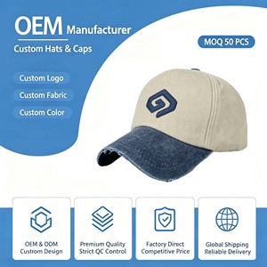 Casquette de baseball brodée avec logo personnalisé, design bicolore, 5 panneaux structurés, sergé, pour le sport - Product Image 1