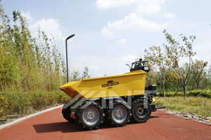 Mini carretilla de 6 ruedas Dumper de autodescarga Gran capacidad de carga de carretilla de rueda eléctrica de motor de gasolina - Product Image 4