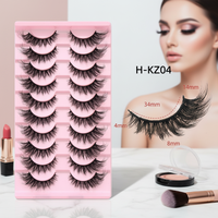 Cils naturels 10 paires, faux cils 5D en vison synthétique, cils soyeux et moelleux, prix de gros direct usine, fournisseur de cils