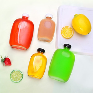 350ml phẳng vuông rõ ràng hoặc mờ thủy tinh cà phê rượu vang chai nước giải khát với vỏ nhôm - Product Image 6