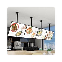 Panneau d'affichage ultra-mince LED Menu lumineux Décoration de table de charge en aluminium doré Boîte à lumière murale pour la commande d'enseignes