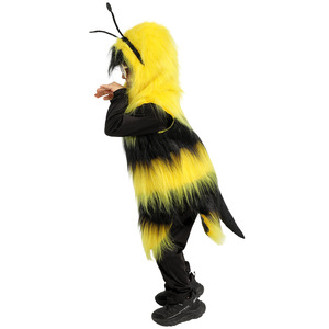 Costume d'abeille Jiedi pour enfants de 4 à 6 ans, tenue de cosplay unisexe pour Halloween avec antennes et design duveteux - Product Image 5