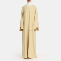 Willson Groothandel Hoge Kwaliteit Islamitische Kleding Op Maat Gemaakt Zachte, Aangenaam Aanvoelende Abaya Elegante Islam Kerk O-hals Bescheiden Abaya