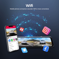 Caméra de tableau de bord double LINGDU LD4K 4K+1080P avec écran IPS de 3 pouces, Wi-Fi 5G intégré, GPS et commande vocale