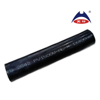 Cable Solar XLPO con funda roja y negra, certificado TUV, 1500V DC/AC, 4mm2, 6mm2, aleación de aluminio para conexión de Panel fotovoltaico XLPO