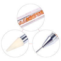 1 jeu de stylos de cire pour ongles, crayon d'art, design, strass, picker, en cristal, produits professionnels de salon de manucure