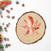 Tranches de bois de pin non finies WOQI, artisanat naturel fait main, décoration murale, réutilisables, différentes tailles : 2 cm, 5 cm, 10 cm, 15 cm