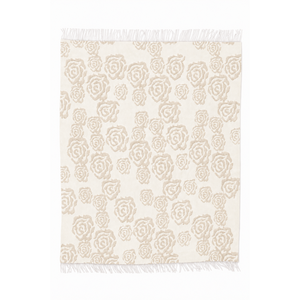 Galite- cashmere wool <b>throw</b> with stylized flowers adds character and style to any room. Refined and contemporary design. - Product Image 1