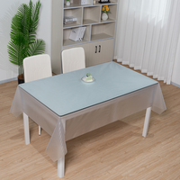 Nappe de table transparente en PVC 3D RNPT, imperméable, en vinyle, avec motif décoratif en relief, protection pour table à manger