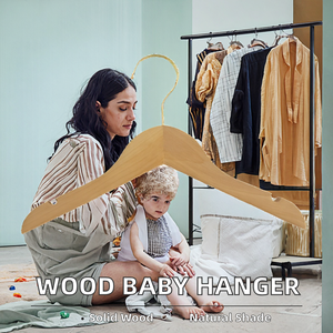 Cintres à pantalons en <span class=keywords><strong>bois</strong></span> avec crochet pivotant 360 jupes antidérapantes et pinces pour l'espace de magasin - Product Image 5