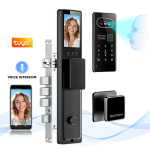 Videoportero Inteligente con Reconocimiento Facial, Cerradura de Puerta de Alta Seguridad Totalmente Automática con Huella Dactilar Electrónica Integrada para Entrada - Product Image 1