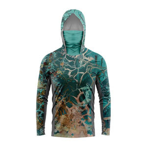 Camisas de Pesca con Capucha y Máscara Facial Desmontable, Protección Solar UPF 50+, Manga Larga, Secado Rápido, Equipo de Pesca Personalizado - Product Image 2