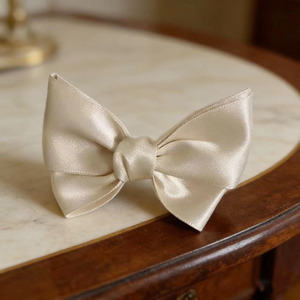 Barrette à cheveux romantique de style français, avec ruban et nœud, idéale pour deux queues de cheval, accessoires capillaires dignes d'Instagram - Product Image 3