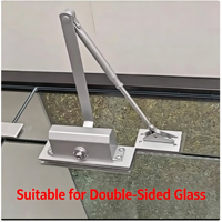 Support de fixation pour ferme-porte automatique sans perçage pour porte en verre trempé sans cadre