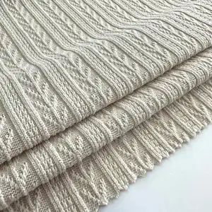 kleidungsstück neues design gestrickter stoff 95% polyester 5% elasthan 3D jacquard stoff für pullover und kleidung