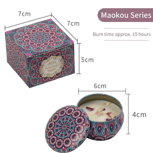 เทียนหอมทำมือจากขี้ผึ้งถั่วเหลืองในกระป๋องเหล็<span class=keywords><strong>ก</strong></span> สำหรับตกแต่งสำนั<span class=keywords><strong>ก</strong></span>งาน บ้าน โต๊ะทำงาน และเป็นของขวัญวันวาเลนไทน์ - Product Image 2