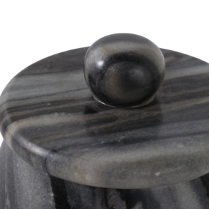 Vaso in marmo con coperchio, decorazione d'arredo per soggiorno, ufficio, tavolo, stile contemporaneo - Product Image 6