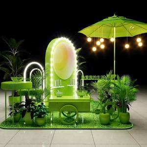 Kiosque mobile rose personnalisé avec éclairage <span class=keywords><strong>LED</strong></span> pour la promotion d'événements de marques de soins de la peau et de cosmétiques - Product Image 6
