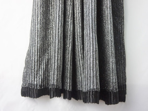 Tessuto plissettato plissettato nero argento con <span class=keywords><strong>glitter</strong></span> per <span class=keywords><strong>gonna</strong></span> da donna - Product Image 6