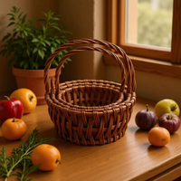 Panier en saule tressé à la main, directement de l'usine, panier décoratif pour fleurs, panier de rangement pour fruits et légumes pour la maison