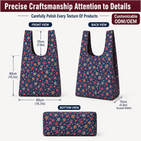 Sac de courses pliable robuste et réutilisable, grande capacité extensible, portable, pour la ville, les vacances en bord de mer, personnalisable ODM OEM
