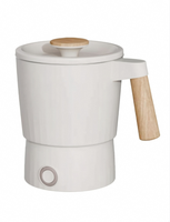Bouilloire à thé pliable en acier inoxydable 0,8 L, 600 W, 110-220 V, large plage de tension, arrêt automatique, format compact, vente en gros pour hôtels YD-0838