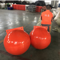 Bouée de marquage marine en mousse de polyéthylène résistante aux UV, longue durée, diamètre 400 mm, épaisseur de paroi 5 mm, flottabilité 25 kg, rouge-orange