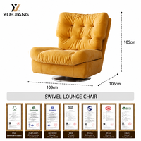 Fauteuil nuage minimaliste fait main en tissu écologique, pivotant, moderne, pour salle à manger, salon ou extérieur
