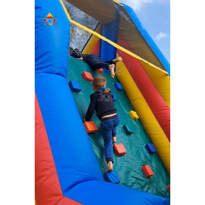 Parcours d'obstacles gonflable camouflage sportif personnalisé avec toboggan, installation facile, matériau PVC, capacité supérieure à 500 kg pour événements de location - Product Image 6