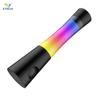 Haut-parleur Disco Portable 2024 mis à niveau avec spectacle de lumière LED Beat-Sync résistant aux éclaboussures pour DJ/jeux/événements fait armoire en plastique Durable