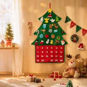 Árbol <span class=keywords><strong>de</strong></span> <span class=keywords><strong>Navidad</strong></span> <span class=keywords><strong>de</strong></span> Fieltro DIY, Calendario <span class=keywords><strong>de</strong></span> Adviento <span class=keywords><strong>de</strong></span> 24 Días, Calendario <span class=keywords><strong>de</strong></span> Cuenta Regresiva para Colgar en la <span class=keywords><strong>Pared</strong></span>, Bolsillos para Decoración <span class=keywords><strong>de</strong></span> Habitaciones y Aulas - Product Image 2