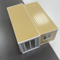 Maison préfabriquée portable de 20 pieds, modèle de conteneur miniature, imperméable, pliable, extensible, pour villa, appartement, hôpital ou atelier