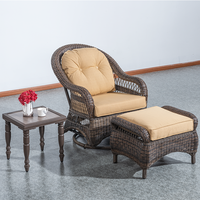 Meiqi Modernes Outdoor-Sofa-Set Aluminiumlegierung-Rahmen PE-Rattan Drehbare Möbel Wasserfest für Balkon und Innenhof