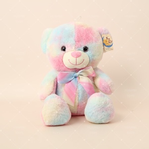 HUGMEI <span class=keywords><strong>Kawai</strong></span> Teddy Tales juguetes suaves personalizados muñeco de oso colorido hecho de piel de nailon de felpa relleno de PP para cumpleaños en Japón - Product Image 4