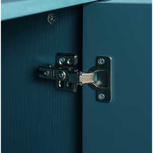 Aparador Moderno de Madera de 63'' con Puertas Talladas con Flores, Tiradores Metálicos y Estantes Ajustables - Product Image 5