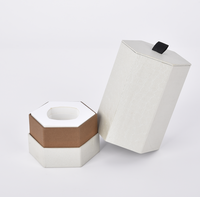 Boîte cosmétique de luxe haut de gamme recyclable en forme d'hexagone Boîte d'emballage de parfum en papier de stratification mat avec logo personnalisé gaufrage impression