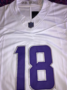 Nouveau maillot de football du Minnesota 2026 # Maillot américain brodé Justin Jefferson T.<span class=keywords><strong>J</strong></span>. Hockenson <span class=keywords><strong>J</strong></span>.<span class=keywords><strong>J</strong></span>. McCarthy Andrew Van Ginkel - Product Image 4