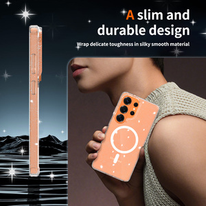 Funda Magnética Transparente con Brillantina para Samsung Galaxy S26 Ultra S26 Plus S25 Ultra S25 FE, Antigolpes, Brillante, para Mujer - Product Image 2