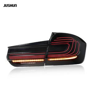 Feux arrière à LED Jushun pour BMW Série 3 F30 style CSL, clignotants séquentiels dynamiques noirs 12V - Product Image 1