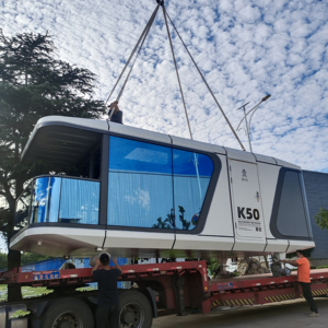 Maisons préfabriquées de luxe en conteneur à structure métallique mobile préfabriquée Maisons modulaires en kit de cabine à capsules à <span class=keywords><strong>vendre</strong></span> - Product Image 5