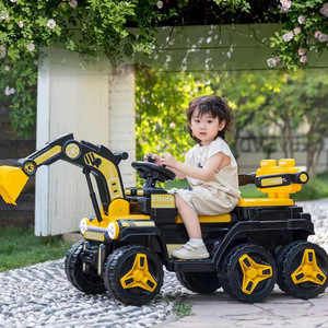 Excavatrice électrique, véhicule d'ingénierie, voiture jouet télécommandée à double siège, quatre roues motrices, grande taille, pour enfants de 2 à 4 ans - Product Image 4