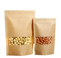Sachet Doypack 3,5g 7g Personnalisable avec Mon Logo, en Papier Kraft Alimentaire Écologique et Compostable, avec Fermeture Zip et Fenêtre